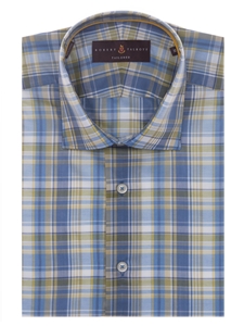 Green, Blue & White Plaid Sport Shirt |  Robert Talbott Sport Shirts Collection 2016 | Sams Tailoring