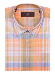 Orange, White & Green Plaid Sport Shirt |  Robert Talbott Sport Shirts Collection 2016 | Sams Tailoring