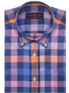 Navy, Pink & Purple Plaid Sport Shirt |  Robert Talbott Sport Shirts Collection 2016 | Sams Tailoring