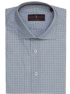 White, Blue and Brown check Dress Shirt| Robert Talbott Spring Collection 2016 | Sams Tailoring