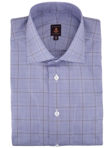 Navy and Brown Glen Plaid Dress Shirt | Robert Talbott Spring Collection 2016 | Sams Tailoring