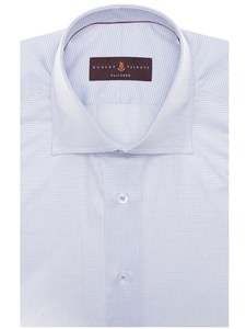 White & Blue Mini Check Tailored Fit Dress Shirt| Robert Talbott Spring Collection 2016 | Sams Tailoring