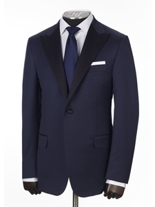 Navy Peak Lapel Tasmanian Tuxedo | Hickey Freeman New Coats Collection | Sams Tailoring