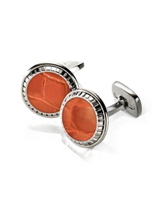 Orange Alligator Carved Cufflink | M-Clip New Cufflinks Collection 2016 | Sams Tailoring