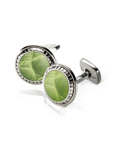 Light Green Alligator Carved Cufflink  | M-Clip New Cufflinks Collection 2016 | Sams Tailoring