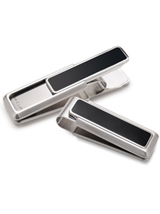 Black Inlay Hand Finished Stainless Money Clip | M-Clip New Money Clip | Sams Tailoring