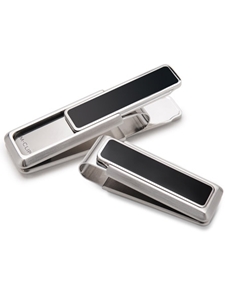 Black Enamel Inlay 2 Pocket Money Clip | M-Clip New Money Clip | Sams Tailoring