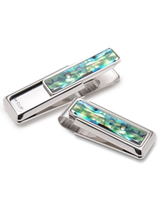 Natural Green Mother of Pearl Money Clip | M-Clip New Money Clip | Sams Tailoring