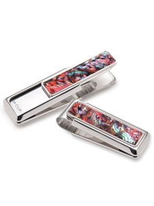 Orange Abalone Stainless Steel Money Clip | M-Clip New Money Clip | Sams Tailoring