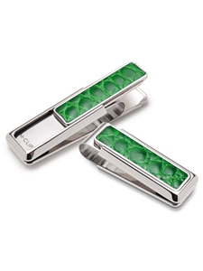 Dark Green American Alligator Money Clip | M-Clip New Money Clip | Sams Tailoring