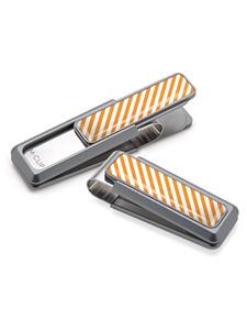 White & Orange Inlay Money Clip | M-Clip New Money Clip | Sams Tailoring