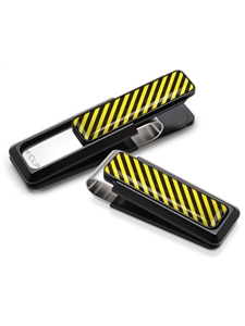 Yellow & Black Inlay Money Clip | M-Clip New Money Clip | Sams Tailoring