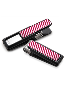 White & Red Inlay Money Clip | M-Clip New Money Clip | Sams Tailoring