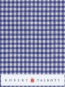 White & Navy Check Custom Shirt | Robert Talbott Custom Shirts | Sams Tailoring