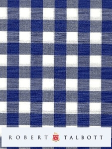 White & Blue Check Custom Shirt  | Robert Talbott Custom Shirts | Sams Tailoring