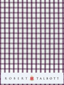 White & Purple Check Custom Shirt | Robert Talbott Custom Shirts | Sams Tailoring