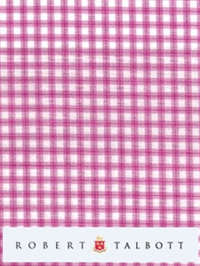 White & Pink Check Custom Shirt  | Robert Talbott Custom Shirts | Sams Tailoring