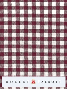 White & Red Twill Check Custom Shirt | Robert Talbott Custom Shirts | Sams Tailoring