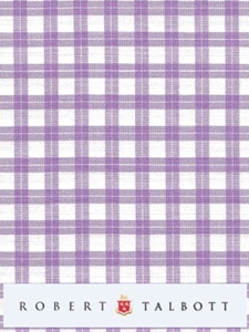 Lavender & White Double Check Custom Shirt  | Robert Talbott Custom Shirts | Sams Tailoring