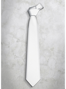 Light Blue Polka Dots Precious Silk Tie | Italo Ferretti Super Class Collection | Sam's Tailoring