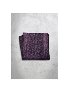 Violet Pattren Design Silk Satin Men's Handkerchief  | Italo Ferretti Super Class Collection | Sam's Tailoring