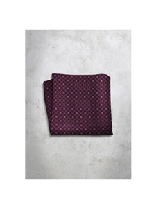 Pattren Design Silk Satin Men's Handkerchief  | Italo Ferretti Super Class Collection | Sam's Tailoring