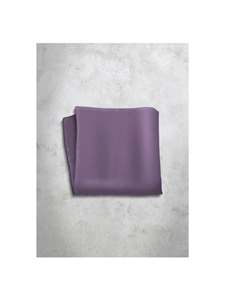 Lilac Checkered Design Silk Satin Men's Handkerchief  | Italo Ferretti Super Class Collection | Sam's Tailoring