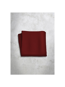 Bordeaux Polka Dots Design Silk Satin Men's Handkerchief | Italo Ferretti Super Class Collection | Sam's Tailoring