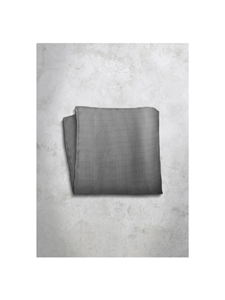 Grey Polka Dots Design Silk Satin Men's Handkerchief | Italo Ferretti Super Class Collection | Sam's Tailoring