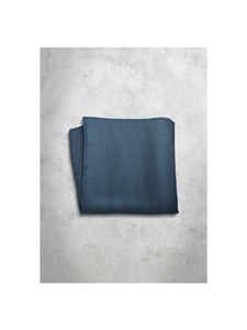 Blue Polka Dots Design Silk Satin Men's Handkerchief | Italo Ferretti Super Class Collection | Sam's Tailoring