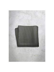 Dark Grey Polka Dots Design Silk Satin Men's Handkerchief | Italo Ferretti Super Class Collection | Sam's Tailoring