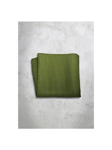 Green Polka Dots Design Silk Satin Men's Handkerchief | Italo Ferretti Super Class Collection | Sam's Tailoring