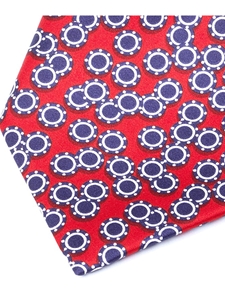 Fiches Red Precious Silk Satin Tie | Italo Ferretti Casino Collection | Sams Tailoring Fine Men's Clothing