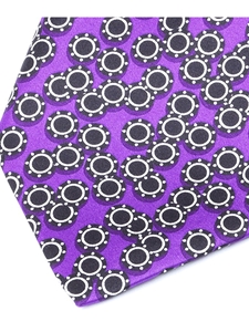 Fiches Purple Precious Silk Satin Tie | Italo Ferretti Casino Collection | Sams Tailoring Fine Men's Clothing