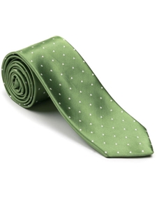 Robert Talbott Green with White Polka Dots Italian Satin Best Of Class Tie 57202E0-04 - Spring 2016 Collection Best Of Class Ties | Sam's Tailoring Fine Men's Clothing