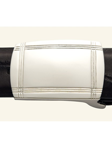"The Plaque With Lines" 1 1/4 Buckle  | W.Kleinberg Sterling Buckles Collection | Sam's Tailoring