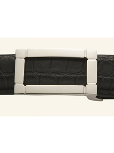 "The Etched Window"  1 1/8 Buckle  | W.Kleinberg Sterling Buckles Collection | Sam's Tailoring
