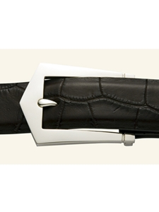 "The Keystone"  1 1/8 Buckle  | W.Kleinberg Sterling Buckles Collection | Sam's Tailoring