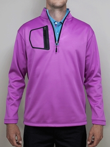 Fuschia "Victory" Quater Zip Pullover | Betenly Golf Sweaters Collection | Sam's Tailoring