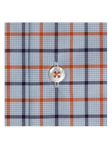 Sky, Navy, Rust and White Check Dress Shirt | Robert Talbott Fall 2016 Dress Shirts Collection | Sam's Tailoring