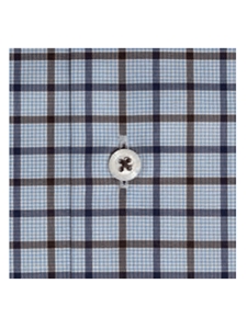 Sky, Navy, Brown and White Check Dress Shirt | Robert Talbott Fall 2016 Dress Shirts Collection | Sam's Tailoring