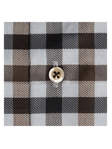 Brown, Navy and White Twill Check Dress Shirt | Robert Talbott Fall 2016 Dress Shirts Collection | Sam's Tailoring