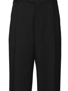Hart Schaffner Marx Gabardine Black Pleated Trouser 409-455204 - Trousers | Sam's Tailoring Fine Men's Clothing