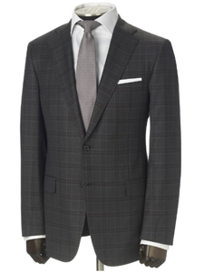 Hickey Freeman Charcoal Plaid Super 160s Suit 55302103B - Suits | Sams Tailoring