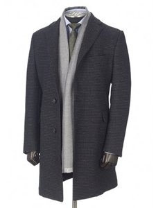 Charcoal Double Faced Zelander Traveler Overcoat | Hickey FreeMan Overcoats | Sams Tailoring