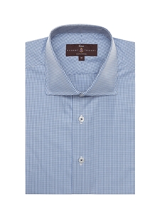 Sky Small Check Estate Sutter Dress Shirt | Robert Talbott Fall 2016 Collection  | Sam's Tailoring