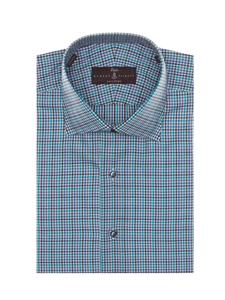 Blue, Teal, Black and Grey Check Estate Sutter Dress Shirt | Robert Talbott Fall 2016 Collection  | Sam's Tailoring