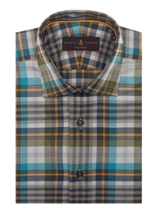 White, Blue, Teal, Brown and Orange Check Crespi VI Sport Shirt | Robert Talbott Fall 2016 Collection  | Sam's Tailoring