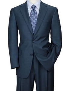 Hart Schaffner Marx Gold Navy Plaid Suit 165-423995054 - Suits | Sam's Tailoring Fine Men's Clothing