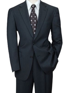 Hart Schaffner Marx Gold Navy Stripe Suit 165-423929054 - Suits | Sam's Tailoring Fine Men's Clothing